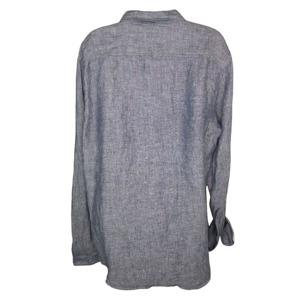 1901 Men's Linen Button Up Shirt Top Size XXL - Picture 2 of 6